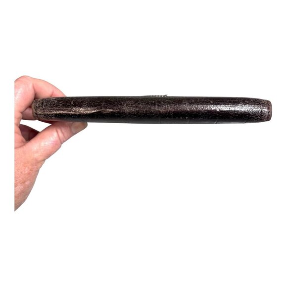 Brighton Card Folio Organizer Long Wallet Croc Embossed Brown Leather READ - Picture 10 of 12